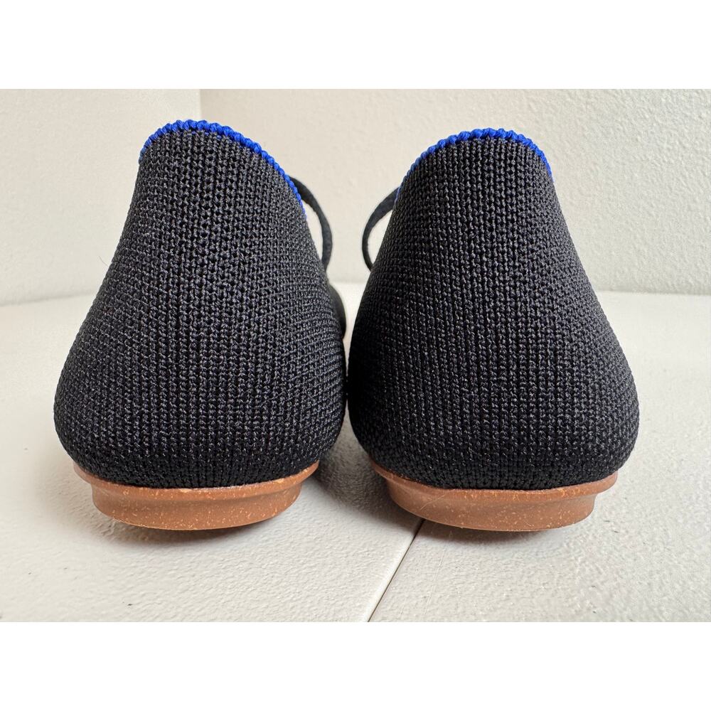 Rothy's The Square Mary Jane flats black & leopard cushioned insole washable 9 - Picture 3 of 8